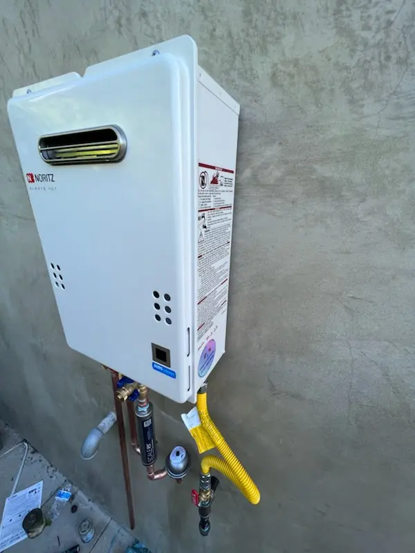 Tankless water heater installation for Montage homes